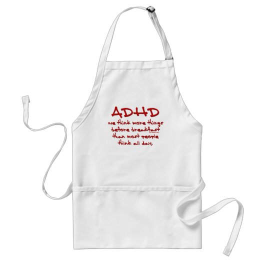 ADHD denk meer na Standaard Schort (Voorkant)