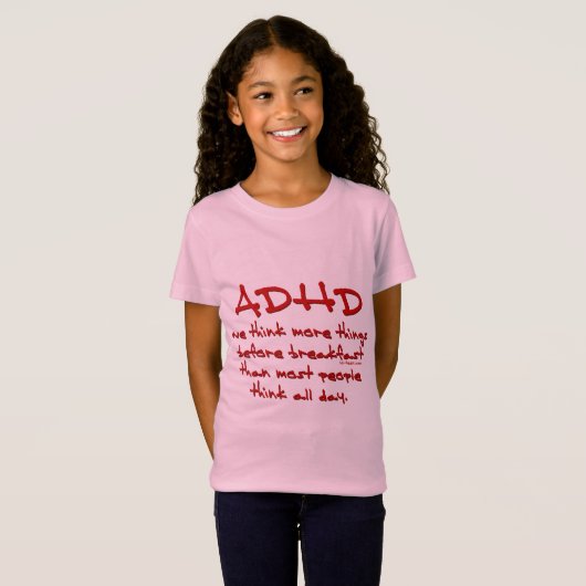 ADHD denk meer na T-shirt (Voorkant volledig)