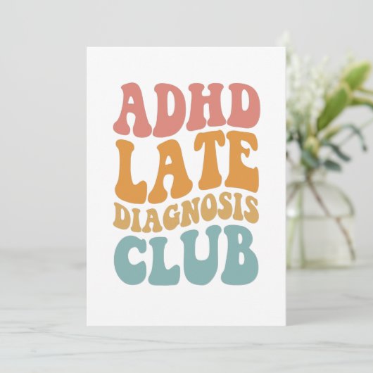 AdHD-diagnostiek Club Funny Neurodiversity Gift Bedankkaart (Staand voorkant)