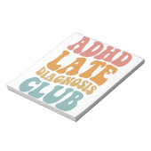 AdHD-diagnostiek Club Funny Neurodiversity Gift Notitieblok (Linkerzijde)