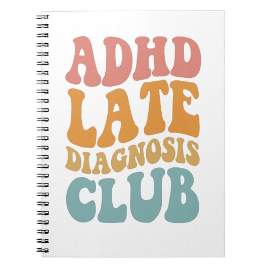AdHD-diagnostiek Club Funny Neurodiversity Gift Notitieboek (Voorkant)