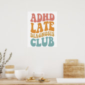 AdHD-diagnostiek Club Funny Neurodiversity Gift Poster (Keuken)