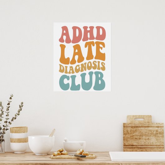 AdHD-diagnostiek Club Funny Neurodiversity Gift Poster (Keuken)