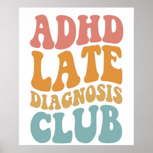 AdHD-diagnostiek Club Funny Neurodiversity Gift Poster