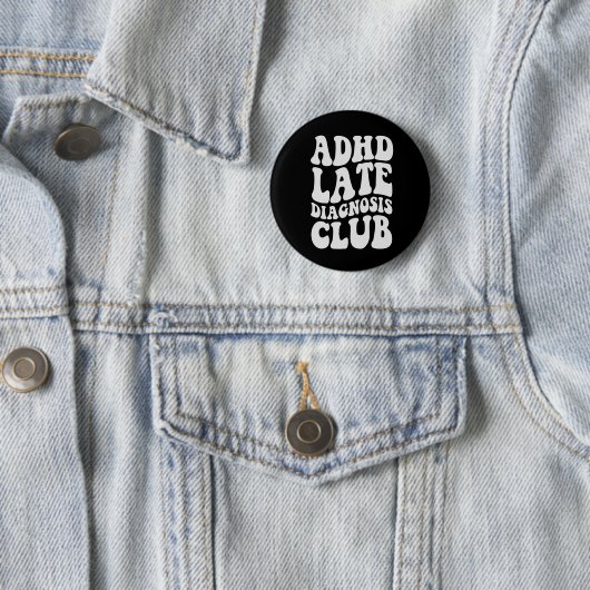 AdHD-diagnostiek Club Funny Neurodiversity Gift Ronde Button 5,7 Cm (In situ)