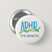 ADHD DNA - Het is Genetisch Ronde Button 5,7 Cm (Voorkant /achterkant)