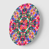 ADHD Dopamine Boost Positiviteit Patroon Kleurrijk Grote Klok (Hoek)