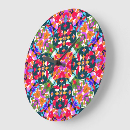 ADHD Dopamine Boost Positiviteit Patroon Kleurrijk Grote Klok (Hoek)