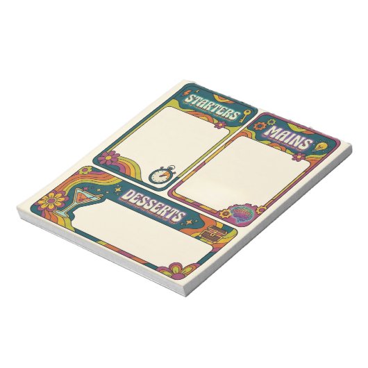 ADHD Dopamine Menu Checklist Retro Taakplanner Notitieblok (Linkerzijde)