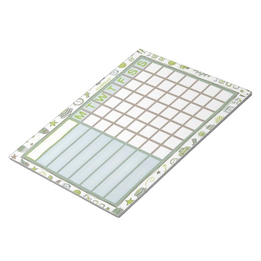 ADHD Dopamine Weekly Habit Tracker Planner Notitieblok (Schuin)