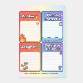 ADHD Eisenhower Matrix Taak Organizer 4x6 Kaart Post-it® Notes (Voorkant)