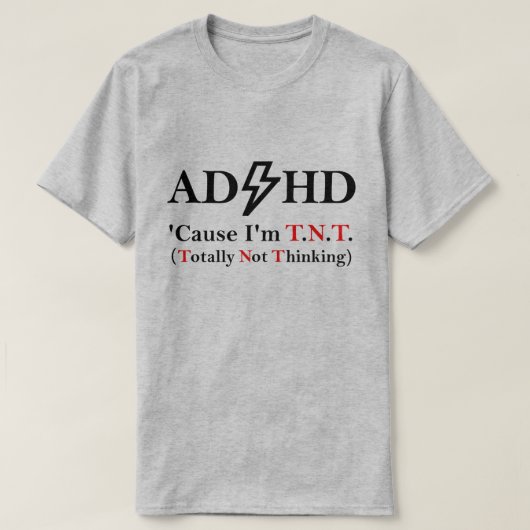 ADHD en rockmuziek. T-shirt (Design voorkant)