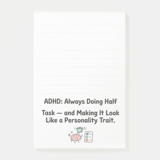 ADHD Funny Acronym Focus & Task Management  Post-it® Notes (Voorkant)