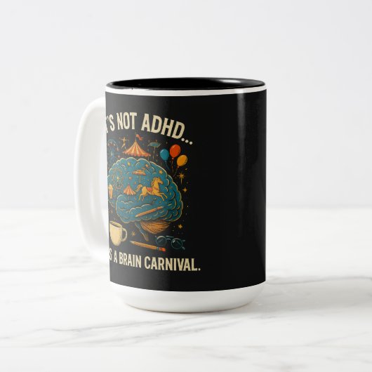 ADHD Funny Brain Carnaval Mok (Voorkant links)