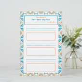 ADHD Girl's Goal Habit Tracker Tally Chart Koelkas Briefpapier (Staand voorkant)