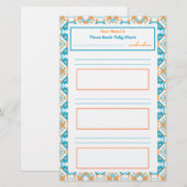 ADHD Girl's Goal Habit Tracker Tally Chart Koelkas Briefpapier (Voorkant / Achterkant)