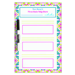 ADHD Girl's Goal Habit Tracker Tally Chart Koelkas Whiteboard