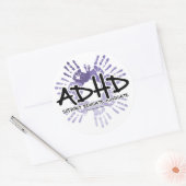 ADHD-handafdruk Ronde Sticker (Envelop)