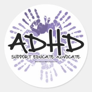 ADHD-handafdruk Ronde Sticker