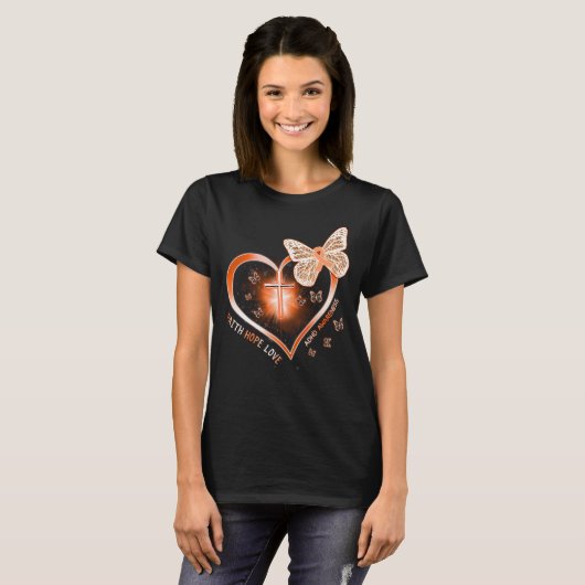 ADHD hart cross cadeau krijger T-shirt (Voorkant volledig)