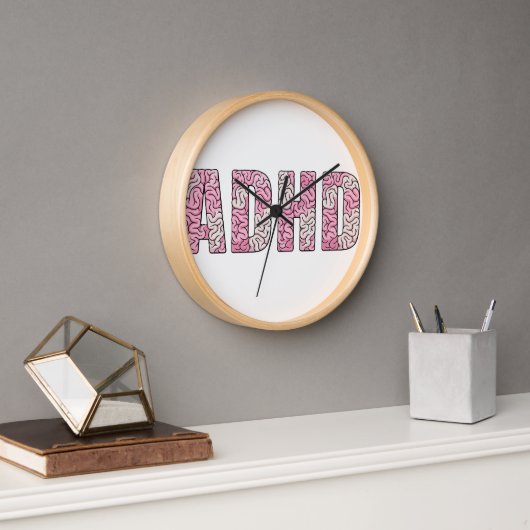 ADHD-hersenen Letters - Roze & Beige Anatomie Teks (Kantoor)