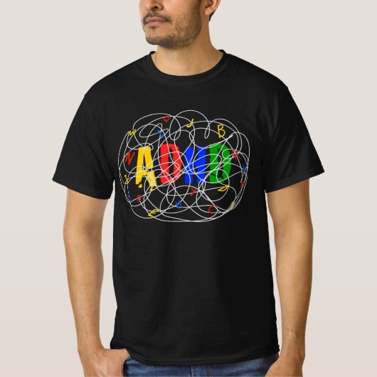 ADHD-hersenillustratie T-shirt (Voorkant)