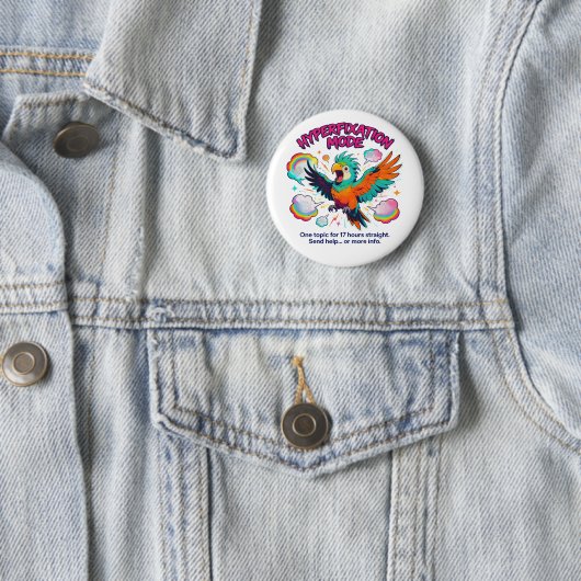 ADHD Hyperfixatiemode Funny Neurodiversiteit Ronde Button 5,7 Cm (In situ)