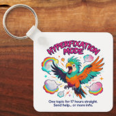 ADHD Hyperfixatiemode Funny Neurodiversiteit Sleutelhanger (Voorkant)