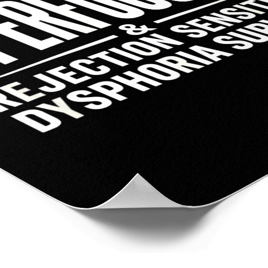 Adhd hyperfocuser rejection sensitive dysphorie  poster (Hoek)