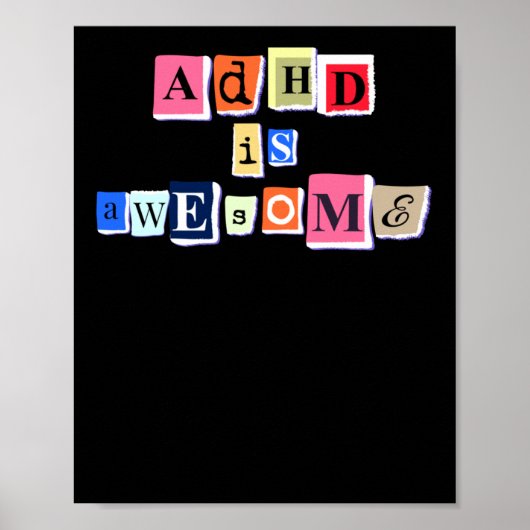 ADHD is Geweldige een grappig citaat ter ere van A Poster (Voorkant)