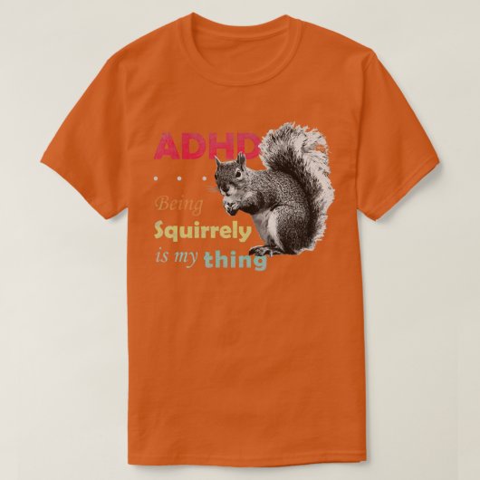 ADHD is Geweldige vierkant Retro T-shirt (Design voorkant)