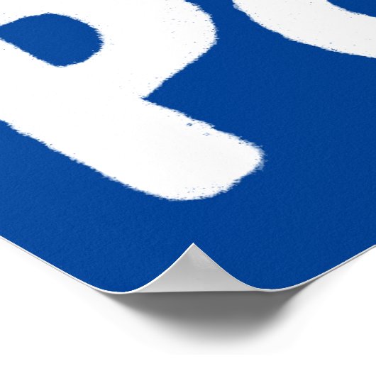 ADHD is mijn Superpower Fun Bubble Letters Blauw Poster (Hoek)