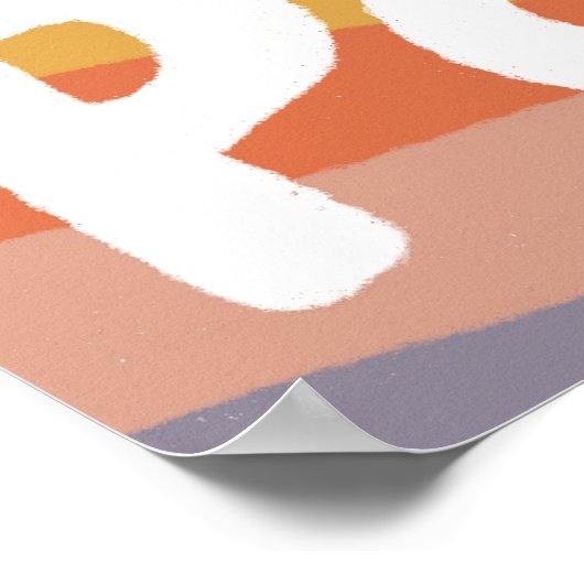 ADHD is mijn Superpower Fun Bubble Letters Kleurri Poster (Hoek)