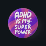 ADHD is mijn Superpower Fun Bubble Letters Kleurri Ronde Button 3,2 Cm<br><div class="desc">Hand gemaakte knopkunst voor u! Pas aan met uw eigen tekst of verander de kleuren. Check mijn winkel voor veel meer kleuren en design of laat het me weten als je iets op maat wilt!</div>