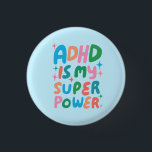 ADHD is mijn Superpower Fun Bubble Letters Kleurri Ronde Button 3,2 Cm<br><div class="desc">Hand gemaakte knopkunst voor u! Pas aan met uw eigen tekst of verander de kleuren. Check mijn winkel voor veel meer kleuren en design of laat het me weten als je iets op maat wilt!</div>
