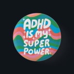 ADHD is mijn Superpower Fun Bubble Letters Kleurri Ronde Button 3,2 Cm<br><div class="desc">Hand gemaakte knopkunst voor u! Pas aan met uw eigen tekst of verander de kleuren. Check mijn winkel voor veel meer kleuren en design of laat het me weten als je iets op maat wilt!</div>