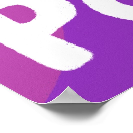 ADHD is mijn Superpower Fun Bubble Letters Paarse Poster (Hoek)