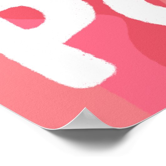 ADHD is mijn Superpower Fun Bubble Letters Roze Poster (Hoek)