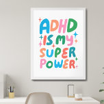 ADHD is mijn Superpower Kleurrijke Fun Bubble Lett Poster<br><div class="desc">Ik hoop dat je van deze leuke kunst houdt! Voeg je eigen tekst toe, verander ook de achtergrondkleur. Selecteer de afdrukgrootte met behulp van de vervolgkeuzelijst hierboven, en u kunt klikken op de knop "ontwerp bewerken" om de illustratie aan te passen aan elk formaat papier. Koop een eenvoudig poster of...</div>