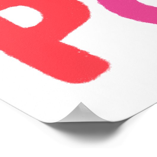 ADHD is mijn Superpower Kleurrijke Fun Bubble Lett Poster (Hoek)