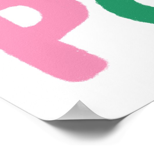 ADHD is mijn Superpower Kleurrijke Fun Bubble Lett Poster (Hoek)