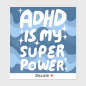 ADHD IS MIJN SUPERPOWER Leuke Kleurrijke Bubble Le Sticker (Vel)