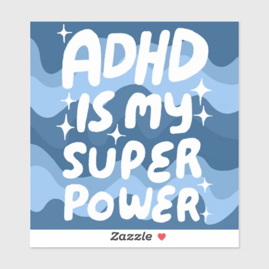 ADHD IS MIJN SUPERPOWER Leuke Kleurrijke Bubble Le Sticker (Vel)