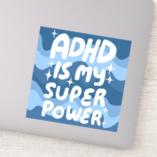 ADHD IS MIJN SUPERPOWER Leuke Kleurrijke Bubble Le Sticker