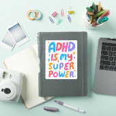 ADHD IS MIJN SUPERPOWER Leuke Kleurrijke Bubble Le Sticker (iPad Cover)