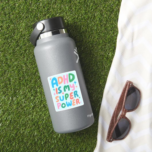ADHD IS MIJN SUPERPOWER Leuke Kleurrijke Bubble Le Sticker (HydroFlask Insitu)