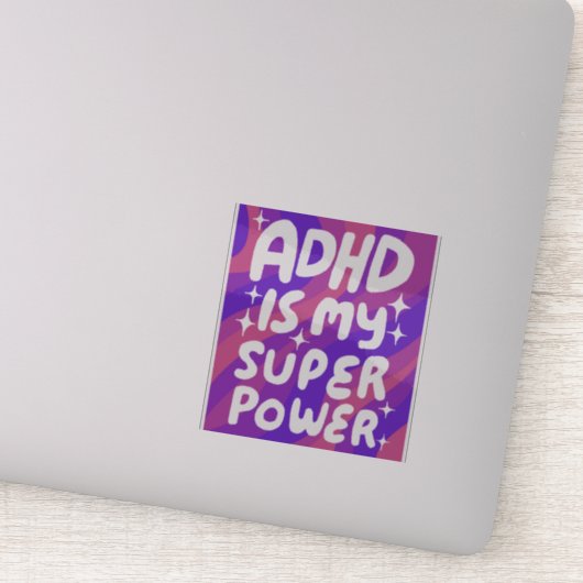 ADHD IS MIJN SUPERPOWER Leuke Kleurrijke Bubble Le Sticker (Detail)