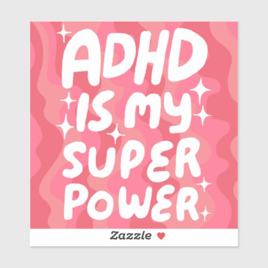 ADHD IS MIJN SUPERPOWER Leuke Kleurrijke Bubble Le Sticker (Vel)