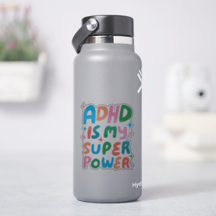 ADHD IS MIJN SUPERPOWER Leuke Kleurrijke Bubble Le Sticker