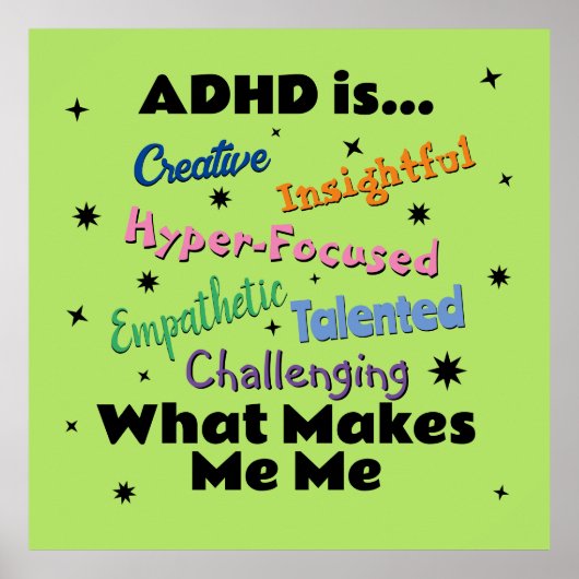 ADHD is...Poster Poster (Voorkant)